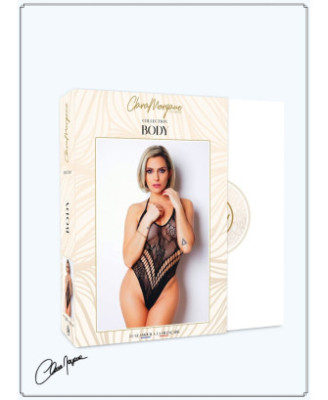 Body effet string sexy noir en résille - Le Numéro 4 - Collection Body 